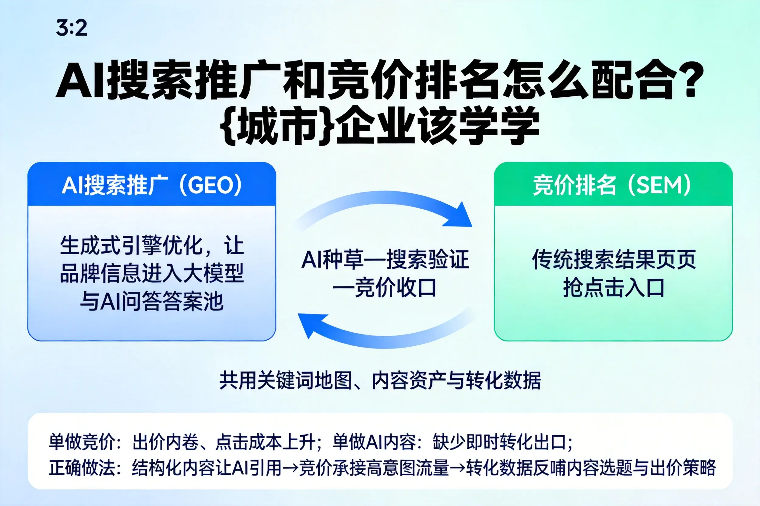AI搜索推广和竞价排名怎么配合？吉安企业该学学