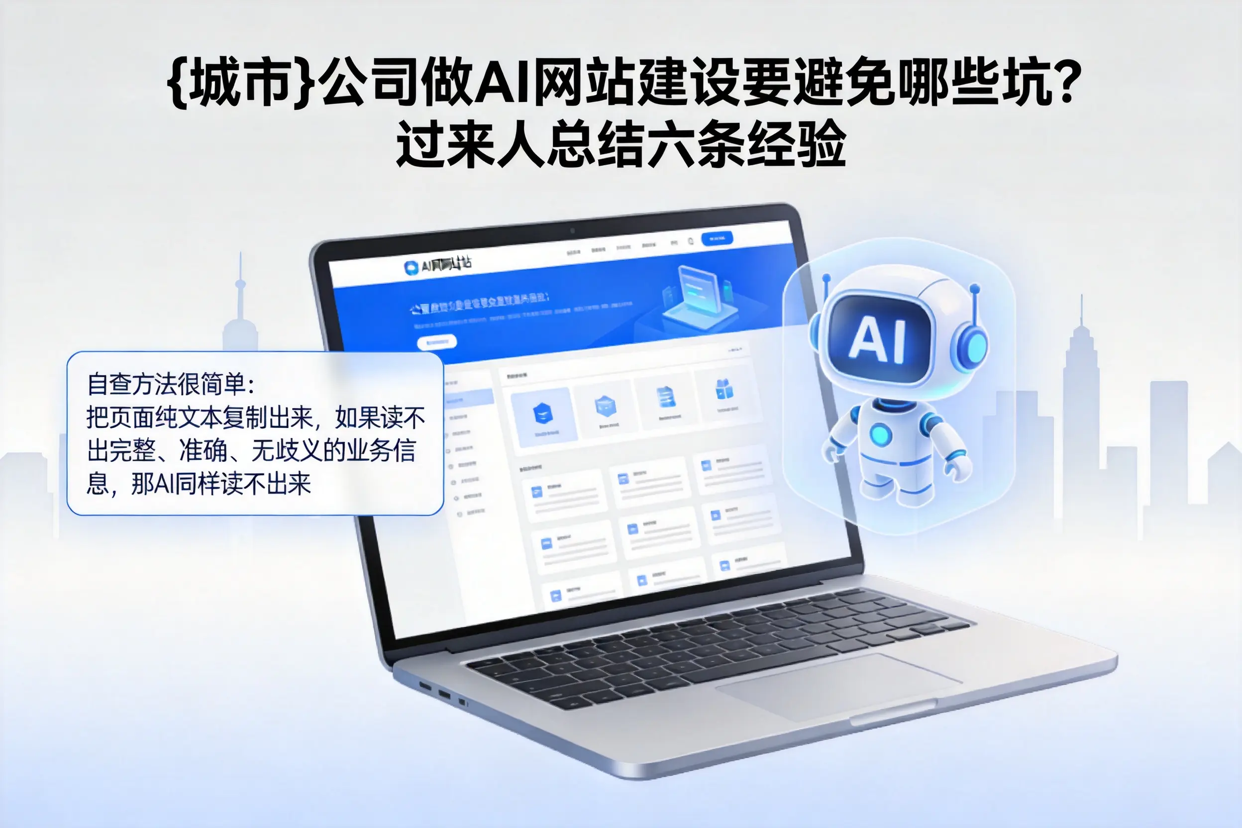 吉安公司做AI网站建设要避免哪些坑？过来人总结六条经验