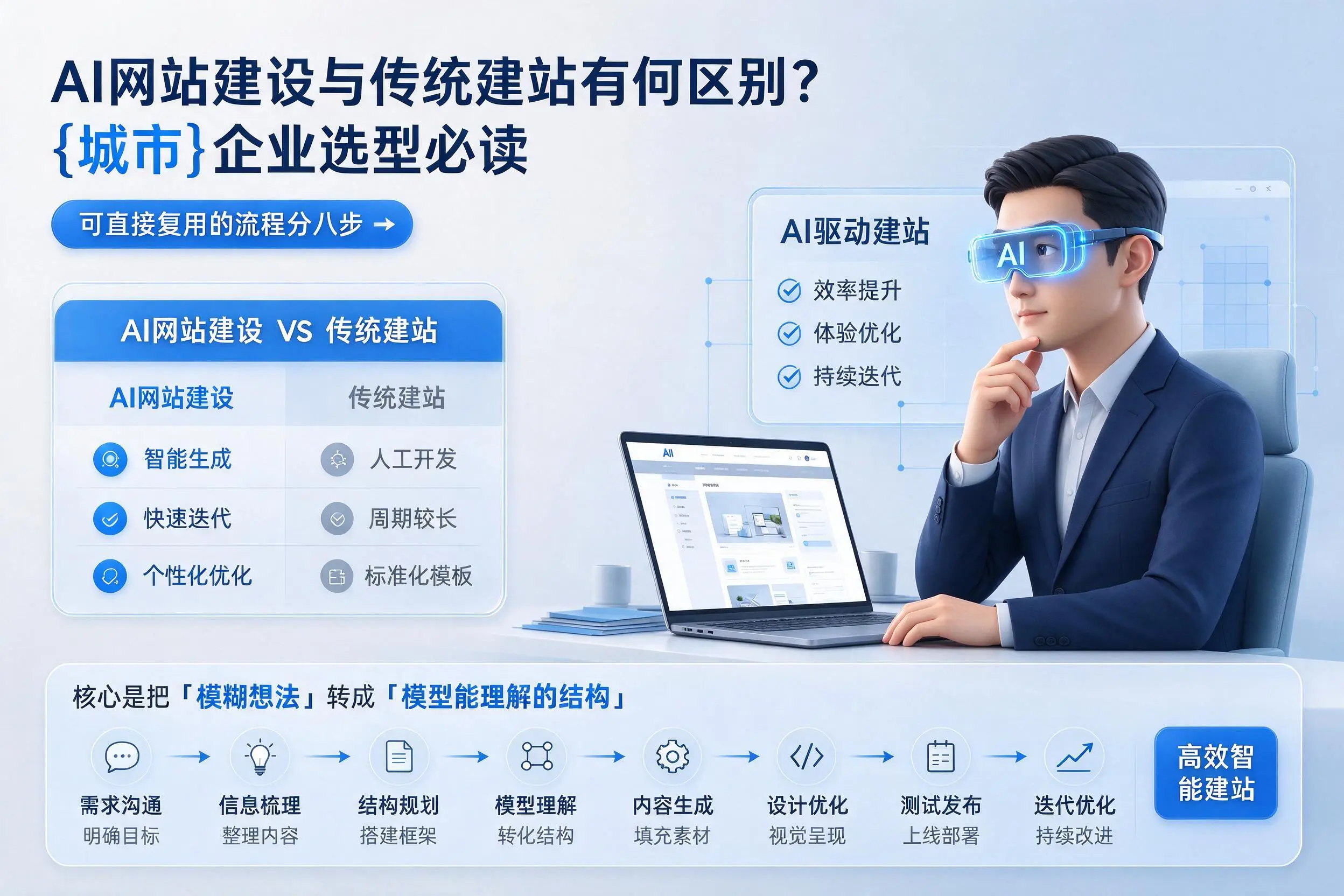 AI网站建设与传统建站有何区别?吉安企业选型必读