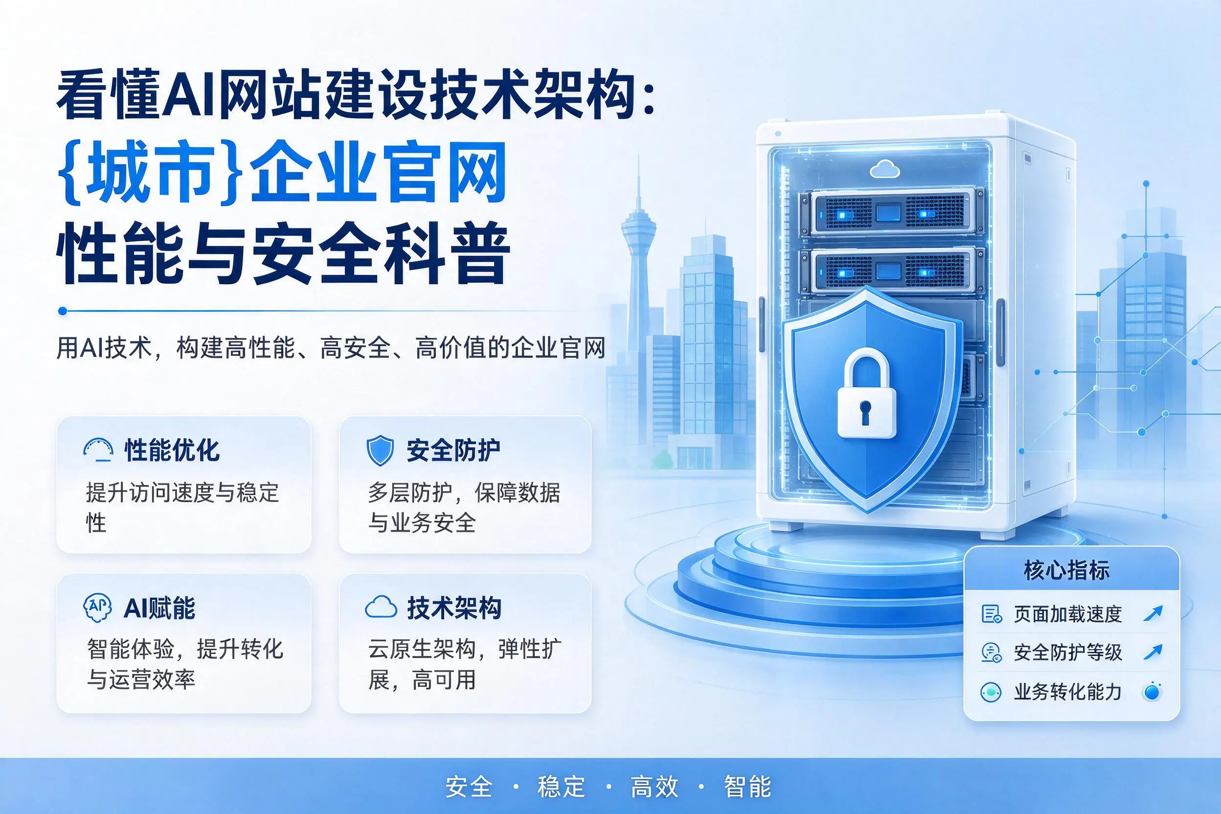 看懂AI网站建设技术架构:吉安企业官网性能与安全科普