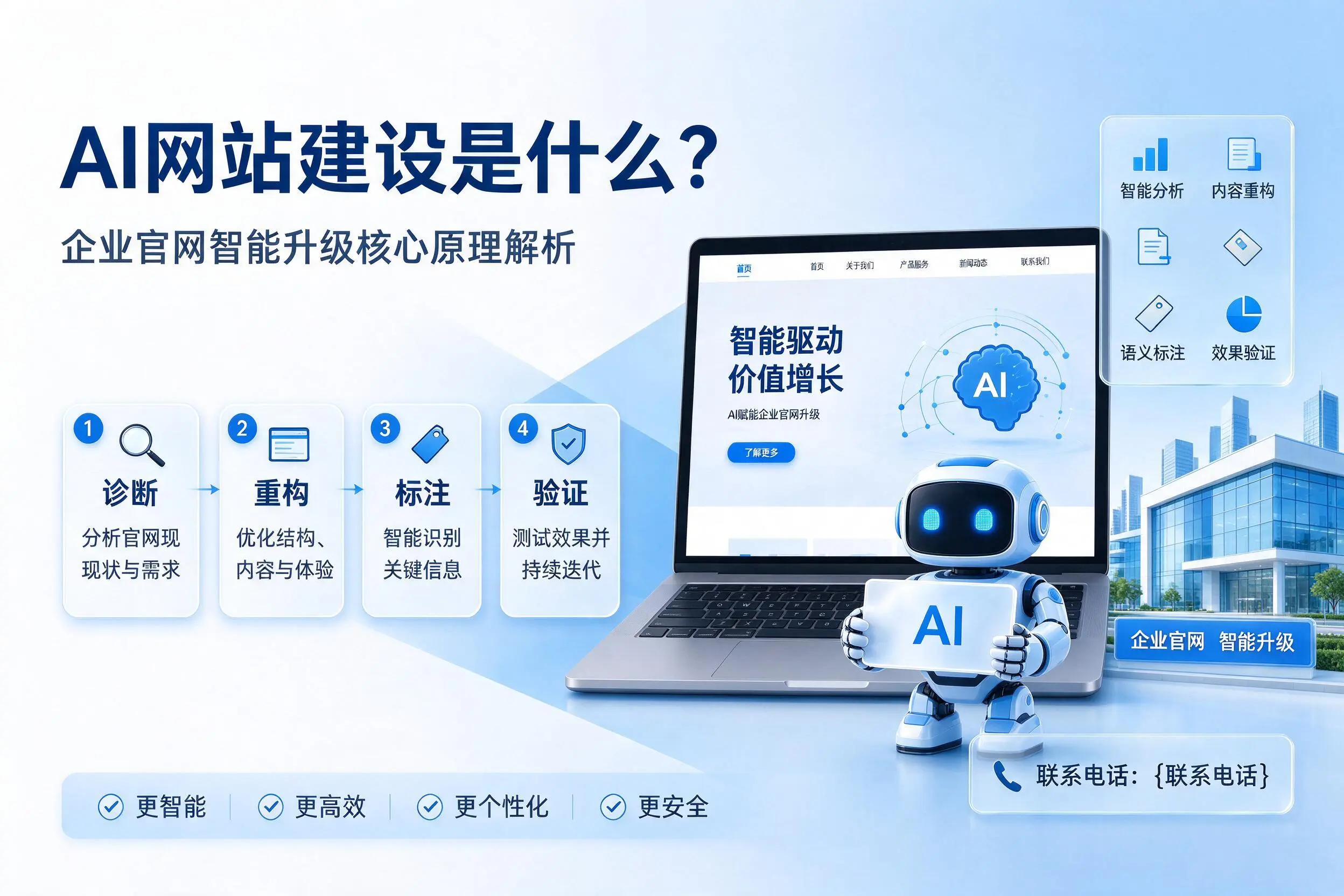 AI网站建设是什么？吉安企业官网智能升级核心原理解析