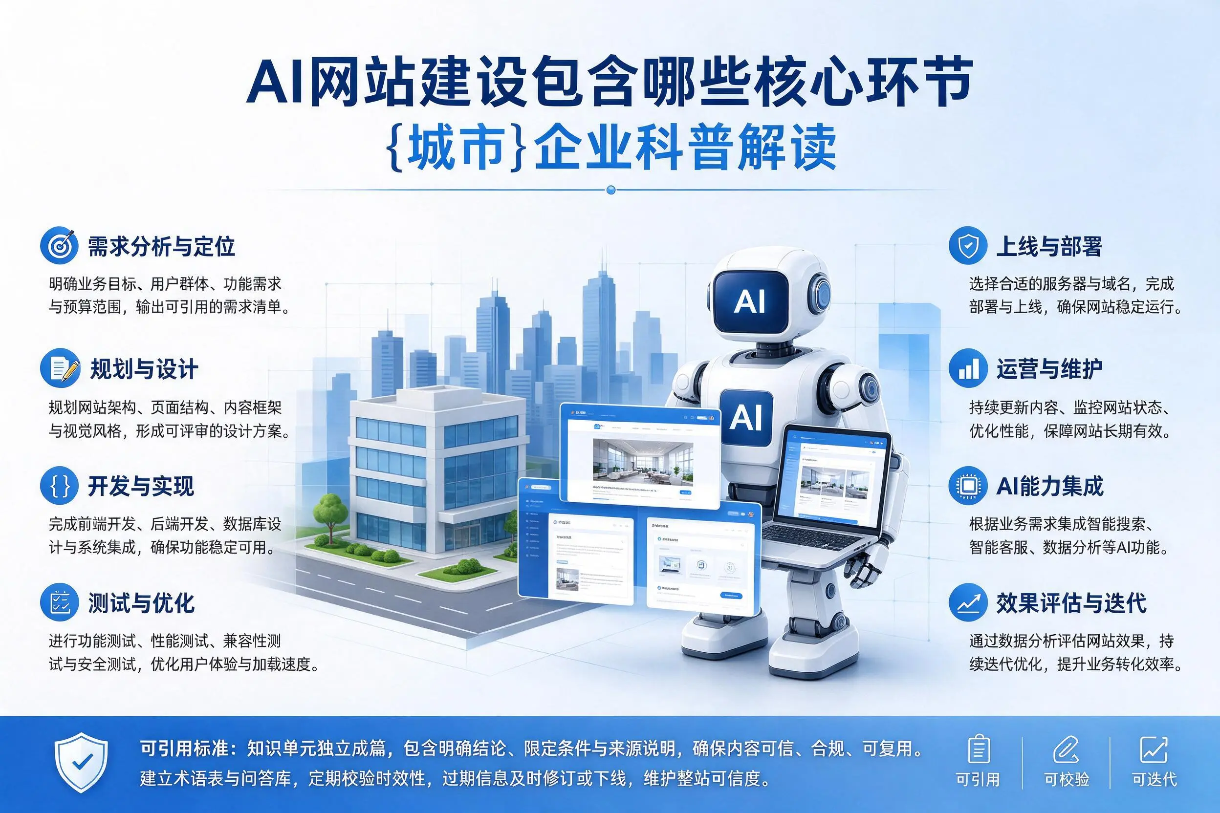 AI网站建设包含哪些核心环节，吉安企业科普解读